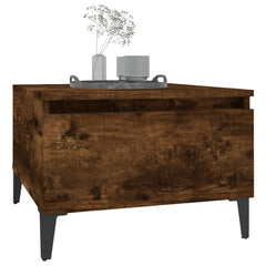 vidaXL Side Tables 2 pcs Smoked Oak 50x46x35 cm Engineered Wood 4