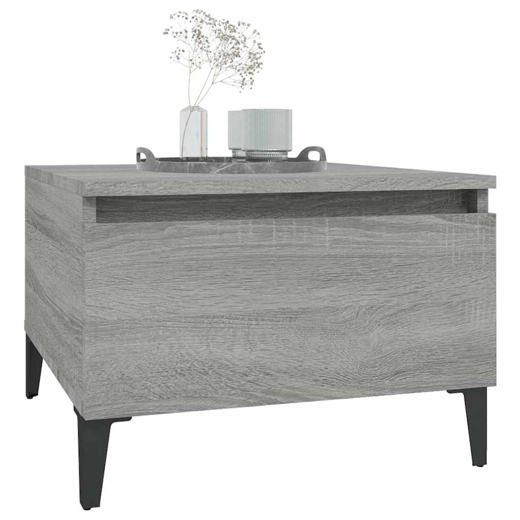 vidaXL Side Tables 2 pcs Grey Sonoma 50x46x35 cm Engineered Wood 4
