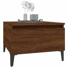 vidaXL Side Tables 2 pcs Brown Oak 50x46x35 cm Engineered Wood 4