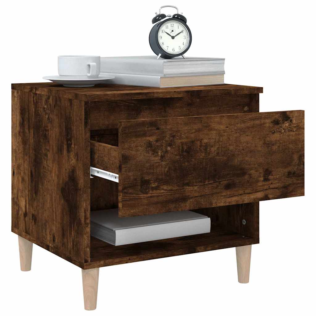 vidaXL Bedside Tables 2 pcs Smoked Oak 50x46x50 Engineered Wood 4