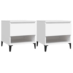 vidaXL Side Tables 2 pcs White 50x46x50 cm Engineered Wood 2