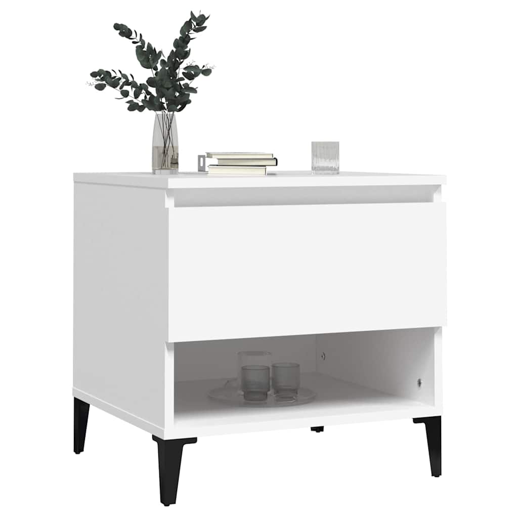vidaXL Side Tables 2 pcs White 50x46x50 cm Engineered Wood 4
