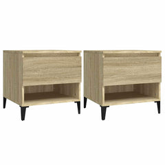 vidaXL Side Tables 2 pcs Sonoma Oak 50x46x50 cm Engineered Wood 2
