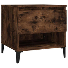 vidaXL Side Table Smoked Oak 50x46x50 cm Engineered Wood 2