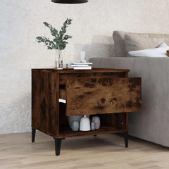 vidaXL Side Table Smoked Oak 50x46x50 cm Engineered Wood 3