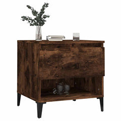 vidaXL Side Table Smoked Oak 50x46x50 cm Engineered Wood 4