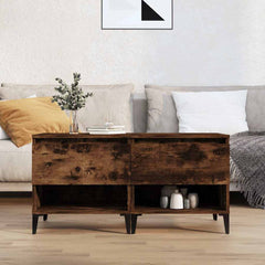 vidaXL Side Tables 2 pcs Smoked Oak 50x46x50 cm Engineered Wood 1