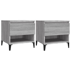 vidaXL Side Tables 2 pcs Grey Sonoma 50x46x50 cm Engineered Wood 2