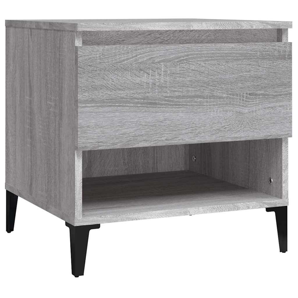 vidaXL Side Tables 2 pcs Grey Sonoma 50x46x50 cm Engineered Wood 6
