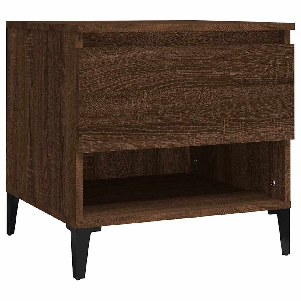 vidaXL Side Table Brown Oak 50x46x50 cm Engineered Wood 2