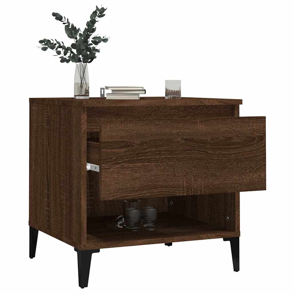 vidaXL Side Table Brown Oak 50x46x50 cm Engineered Wood 5