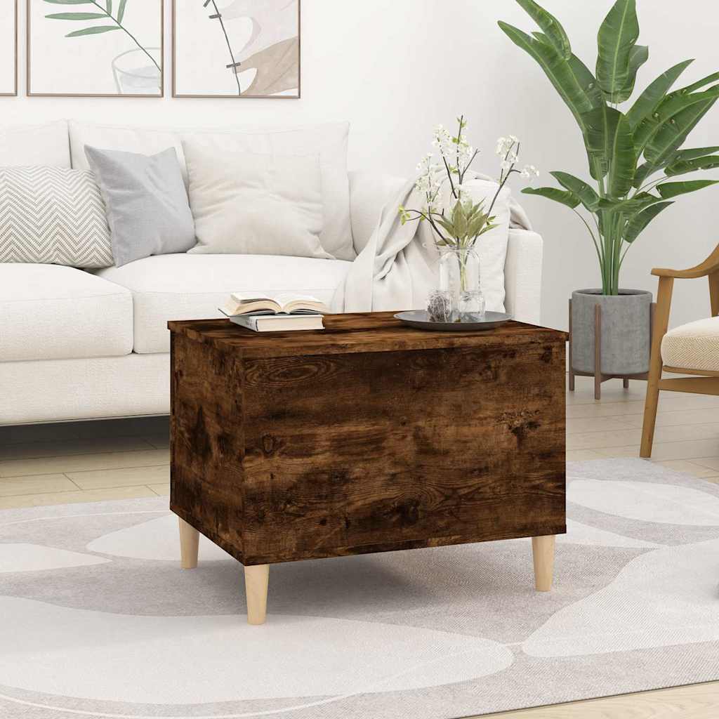 vidaXL Coffee Table Smoked Oak 60x44,5x45 cm Engineered Wood 3