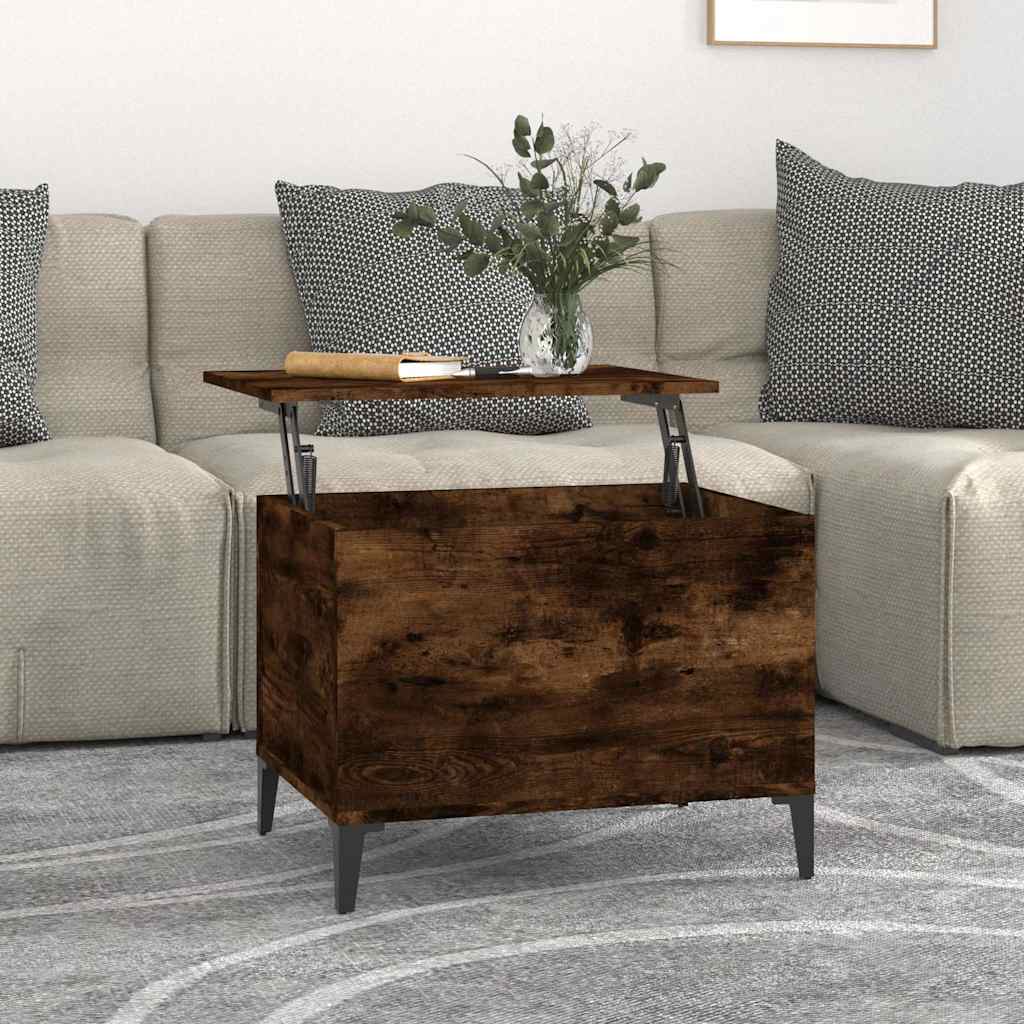 vidaXL Coffee Table Smoked Oak 60x44,5x45 cm Engineered Wood 1