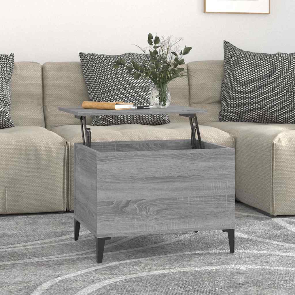 vidaXL Coffee Table Grey Sonoma 60x44,5x45 cm Engineered Wood 1