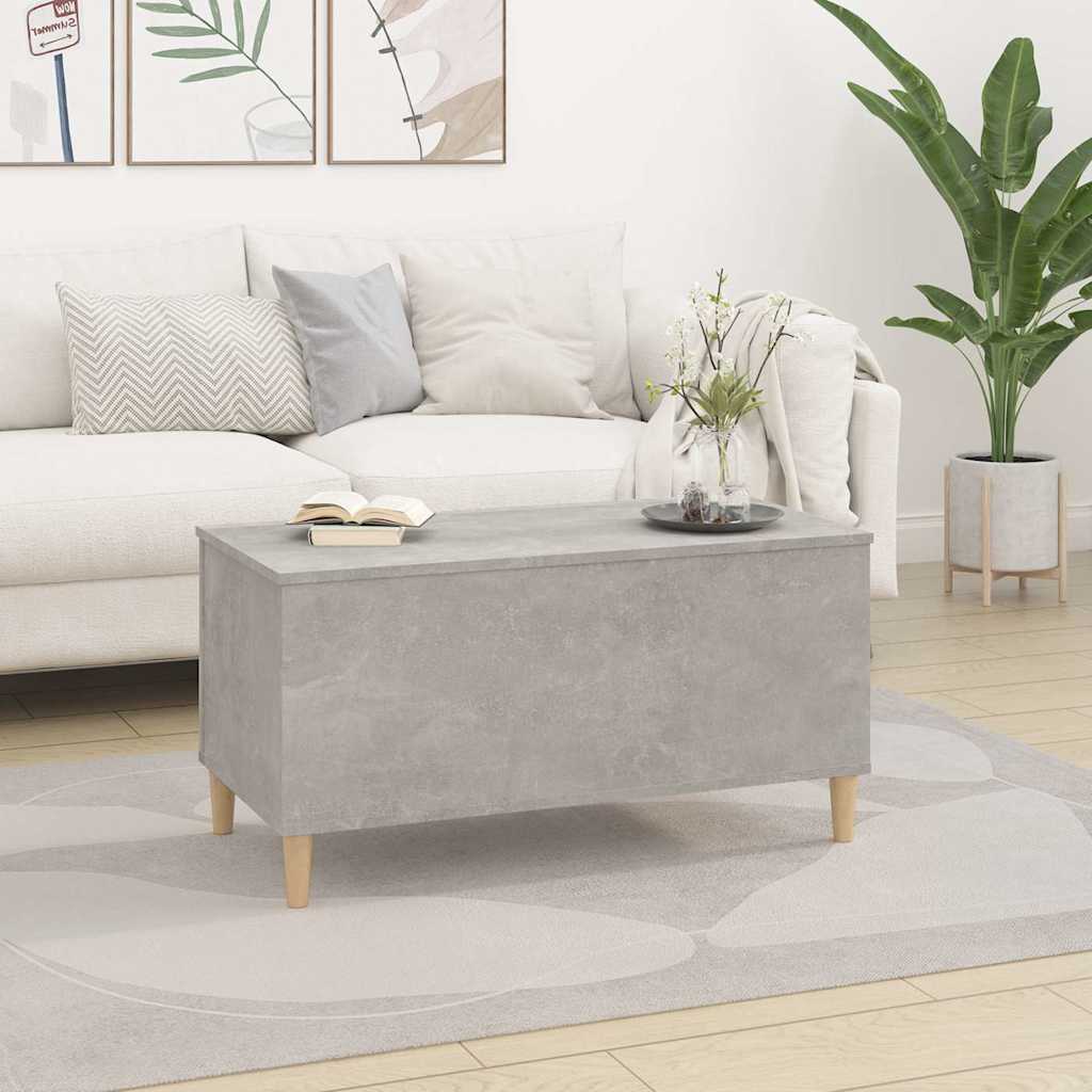 vidaXL Coffee Table Concrete Grey 90x44,5x45 cm Engineered Wood 3