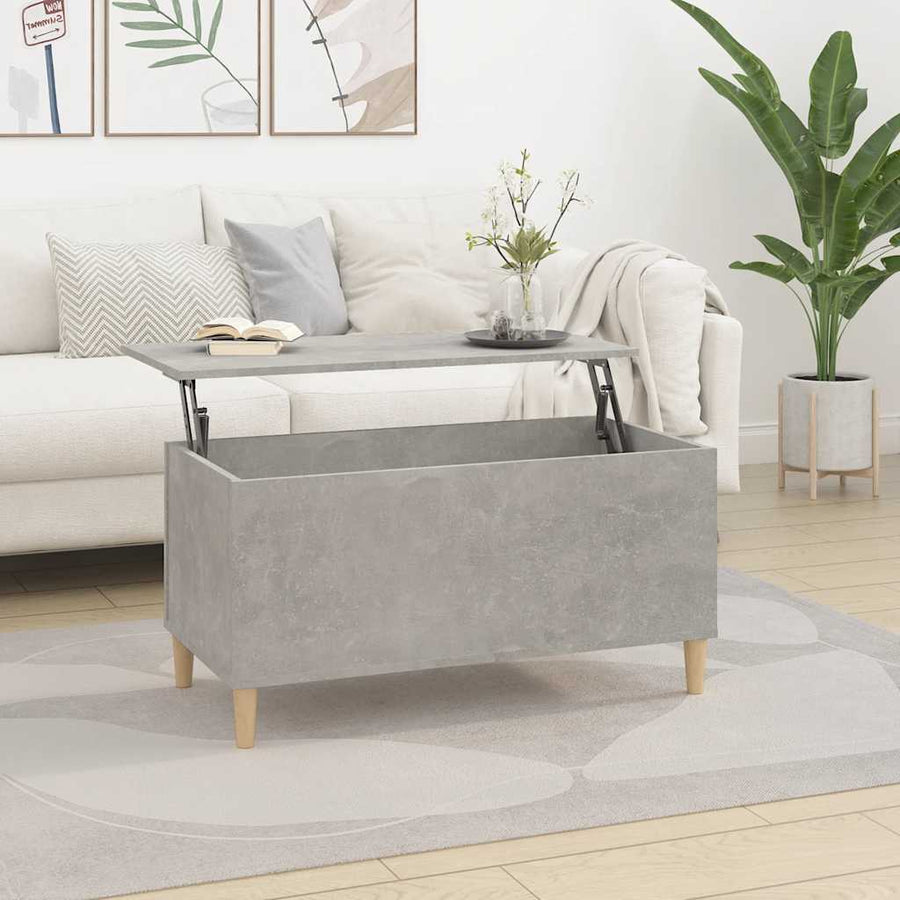 vidaXL Coffee Table Concrete Grey 90x44,5x45 cm Engineered Wood 1
