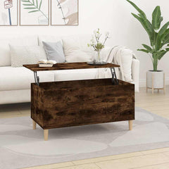 vidaXL Coffee Table Smoked Oak 90x44,5x45 cm Engineered Wood 1