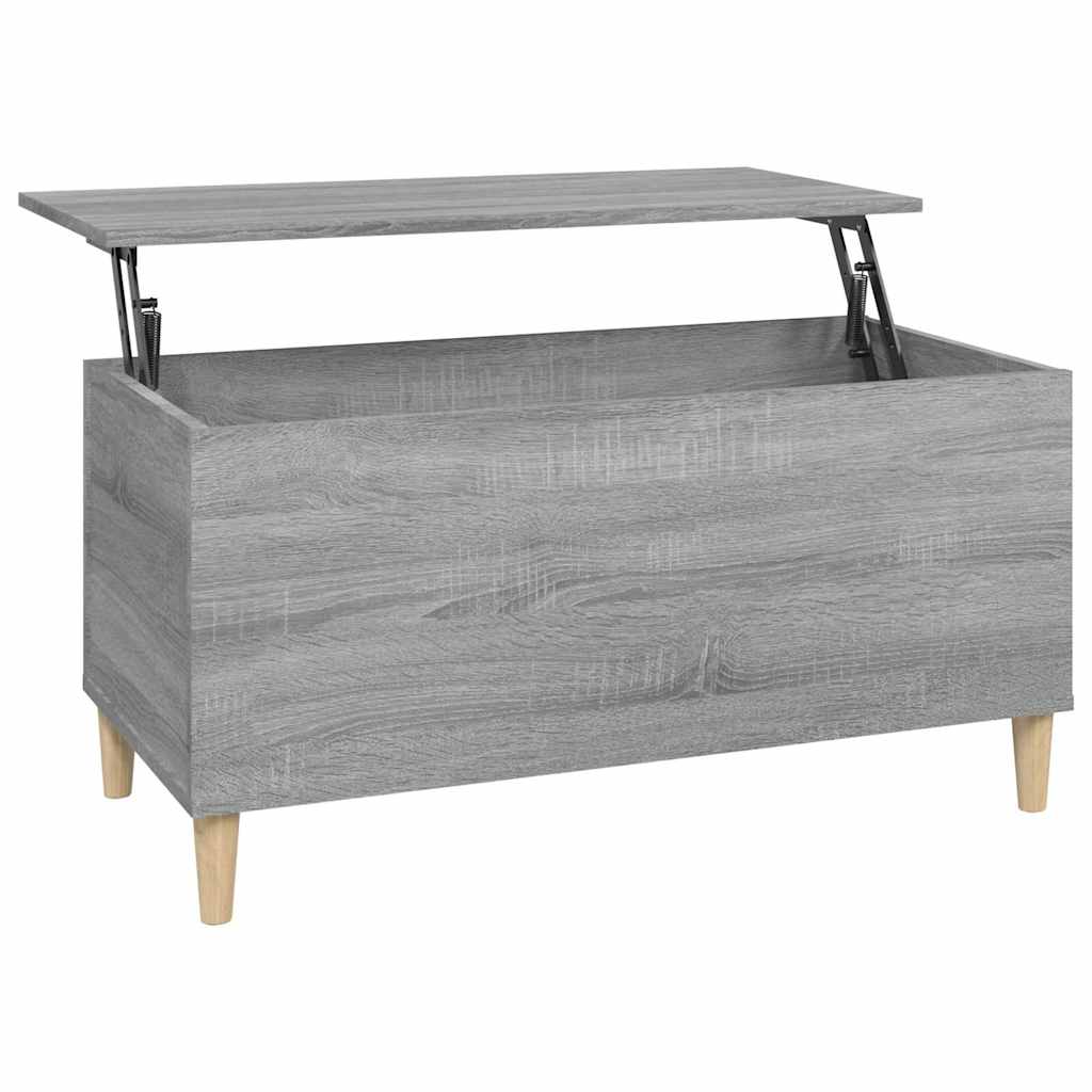 vidaXL Coffee Table Grey Sonoma 90x44,5x45 cm Engineered Wood 2
