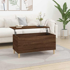 vidaXL Coffee Table Brown Oak 90x44,5x45 cm Engineered Wood 1