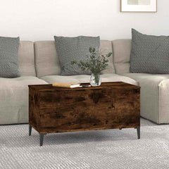 vidaXL Coffee Table Smoked Oak 90x44,5x45 cm Engineered Wood 3