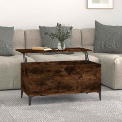vidaXL Coffee Table Smoked Oak 90x44,5x45 cm Engineered Wood 1