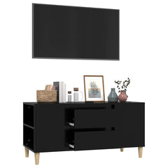vidaXL TV Cabinet Black 102x44.5x50 cm Engineered Wood 5