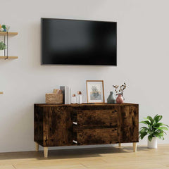 vidaXL TV Cabinet Smoked Oak 102x44.5x50 cm Engineered Wood 1