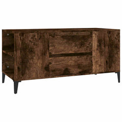 vidaXL TV Cabinet Smoked Oak 102x44.5x50 cm Engineered Wood 2