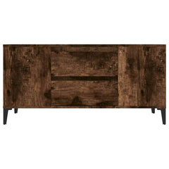 vidaXL TV Cabinet Smoked Oak 102x44.5x50 cm Engineered Wood 6