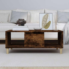vidaXL Coffee Table Smoked Oak 90x50x36,5 cm Engineered Wood 3