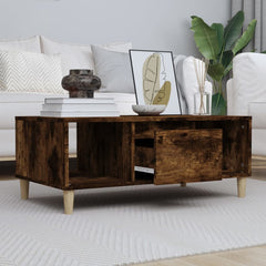 vidaXL Coffee Table Smoked Oak 90x50x36,5 cm Engineered Wood 1