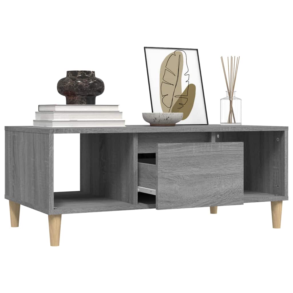 vidaXL Coffee Table Grey Sonoma 90x50x36,5 cm Engineered Wood 5