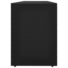 vidaXL Garden Storage Cabinet Black 198x55.5x80 cm Poly Rattan 5