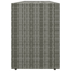 vidaXL Garden Storage Cabinet Grey 198x55.5x80 cm Poly Rattan 5
