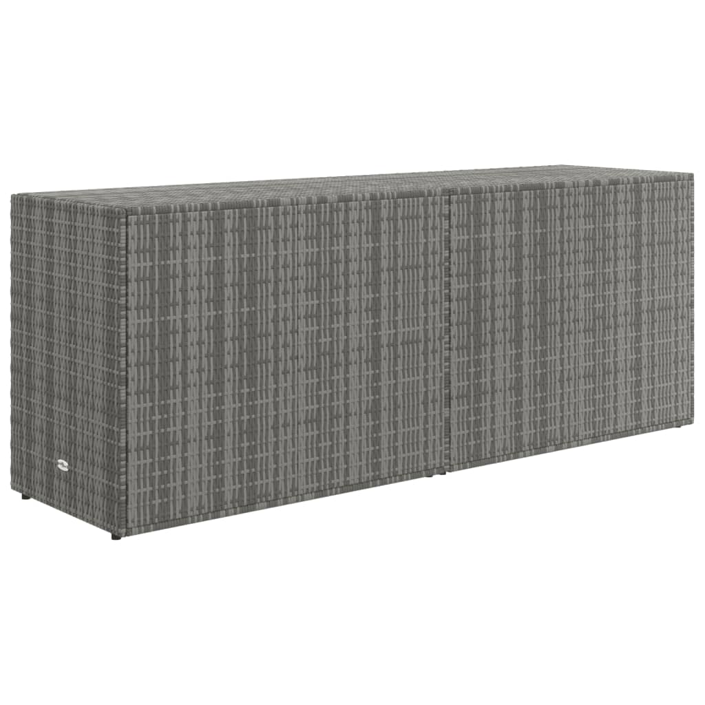 vidaXL Garden Storage Cabinet Grey 198x55.5x80 cm Poly Rattan 6
