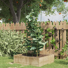 vidaXL Garden Plant Supports with 4 Rings 5 pcs Green 90 cm Steel 1
