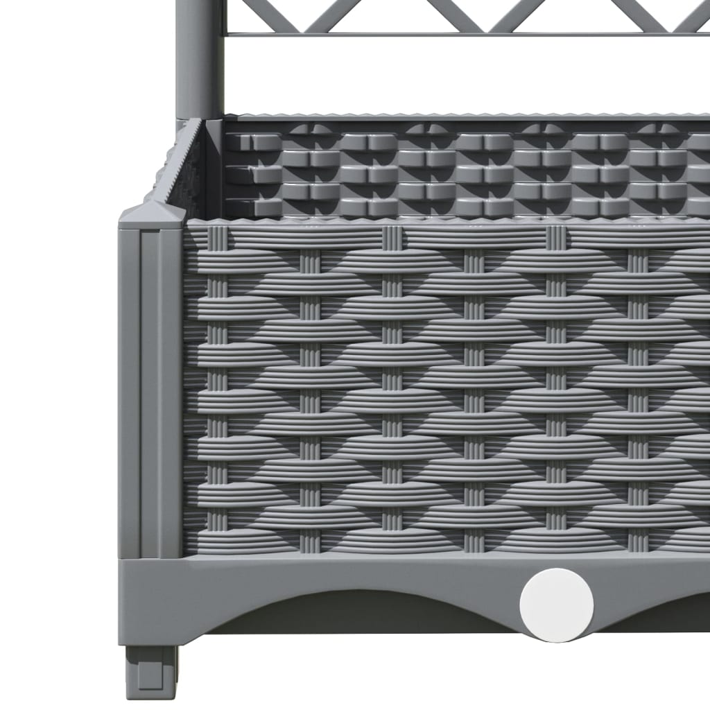 vidaXL Garden Planter Light Grey 40 x 40 x 121.5 cm 6