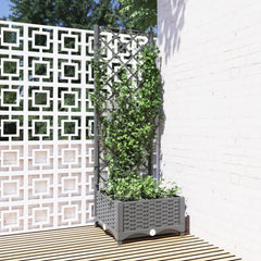 vidaXL Garden Planter Light Grey 40 x 40 x 121.5 cm 1