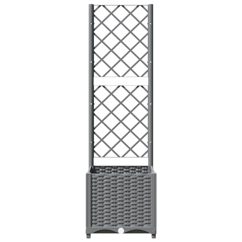 vidaXL Garden Planter Light Grey 40 x 40 x 136 cm 3