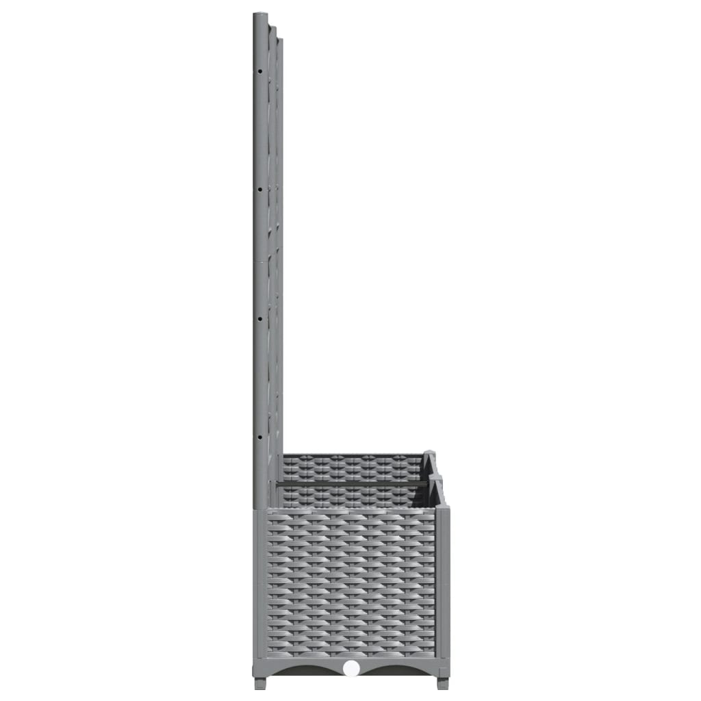 vidaXL Garden Planter Light Grey 80 x 40 x 136 cm 5
