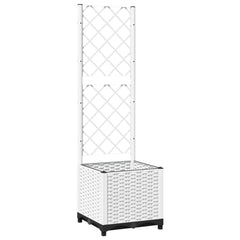 vidaXL Garden Planter White 40 x 40 x 136 cm 2