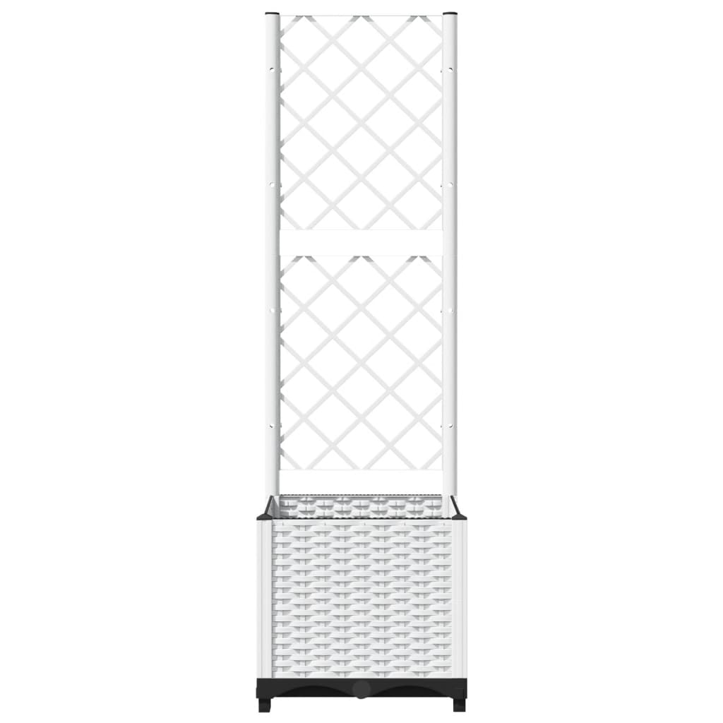 vidaXL Garden Planter White 40 x 40 x 136 cm 3
