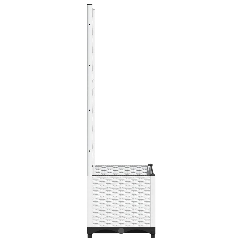 vidaXL Garden Planter White 40 x 40 x 136 cm 5