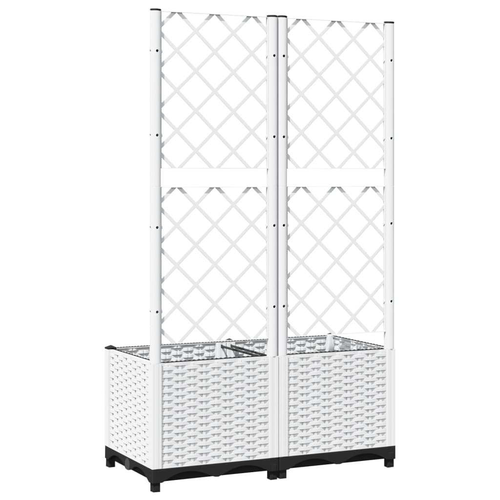 vidaXL Garden Planter White 80 x 40 x 136 cm 4