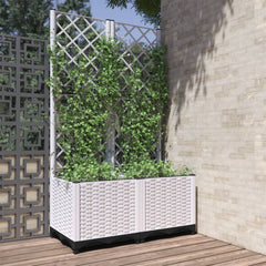 vidaXL Garden Planter White 80 x 40 x 136 cm 1