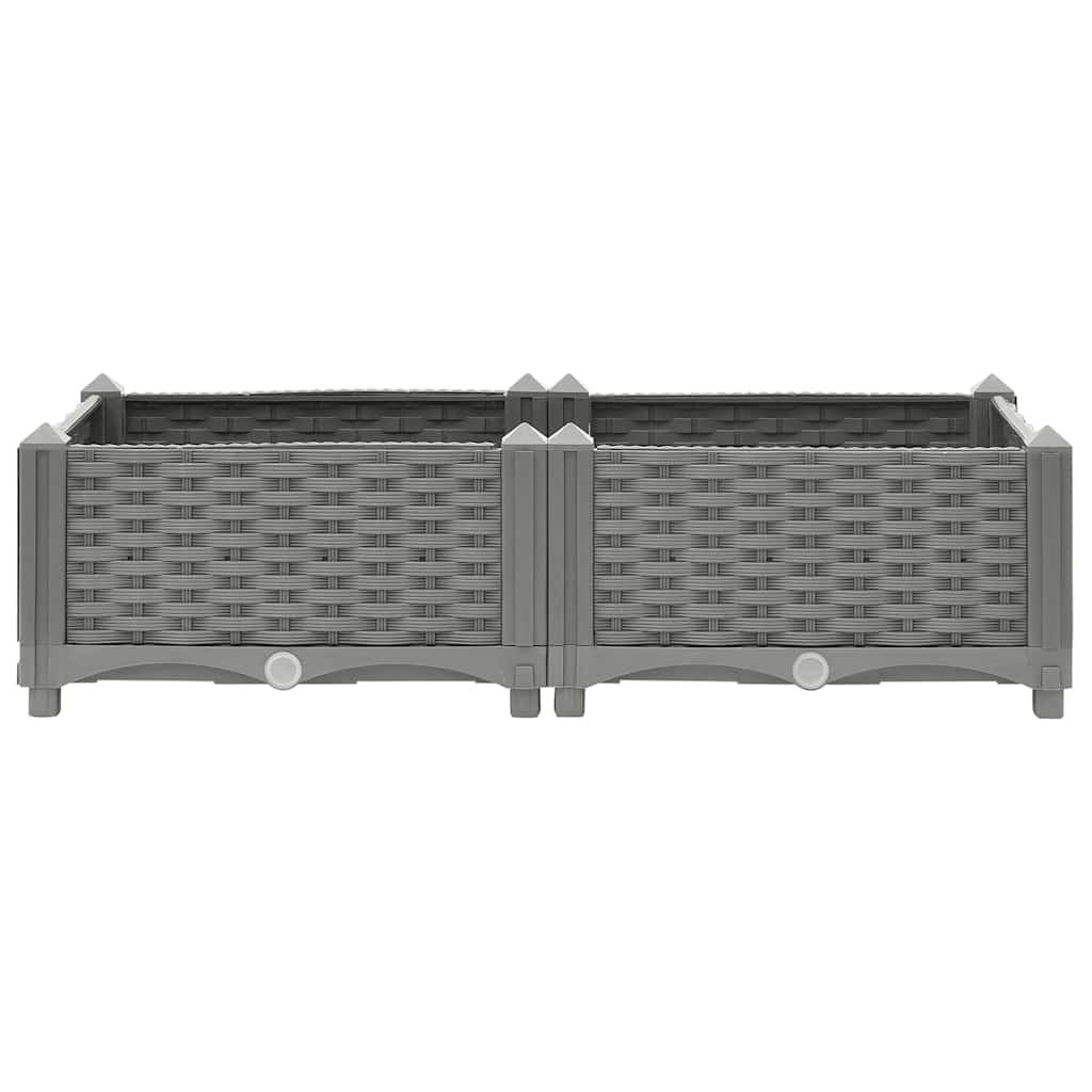 vidaXL Raised Bed 80x40x23 cm Polypropylene 2