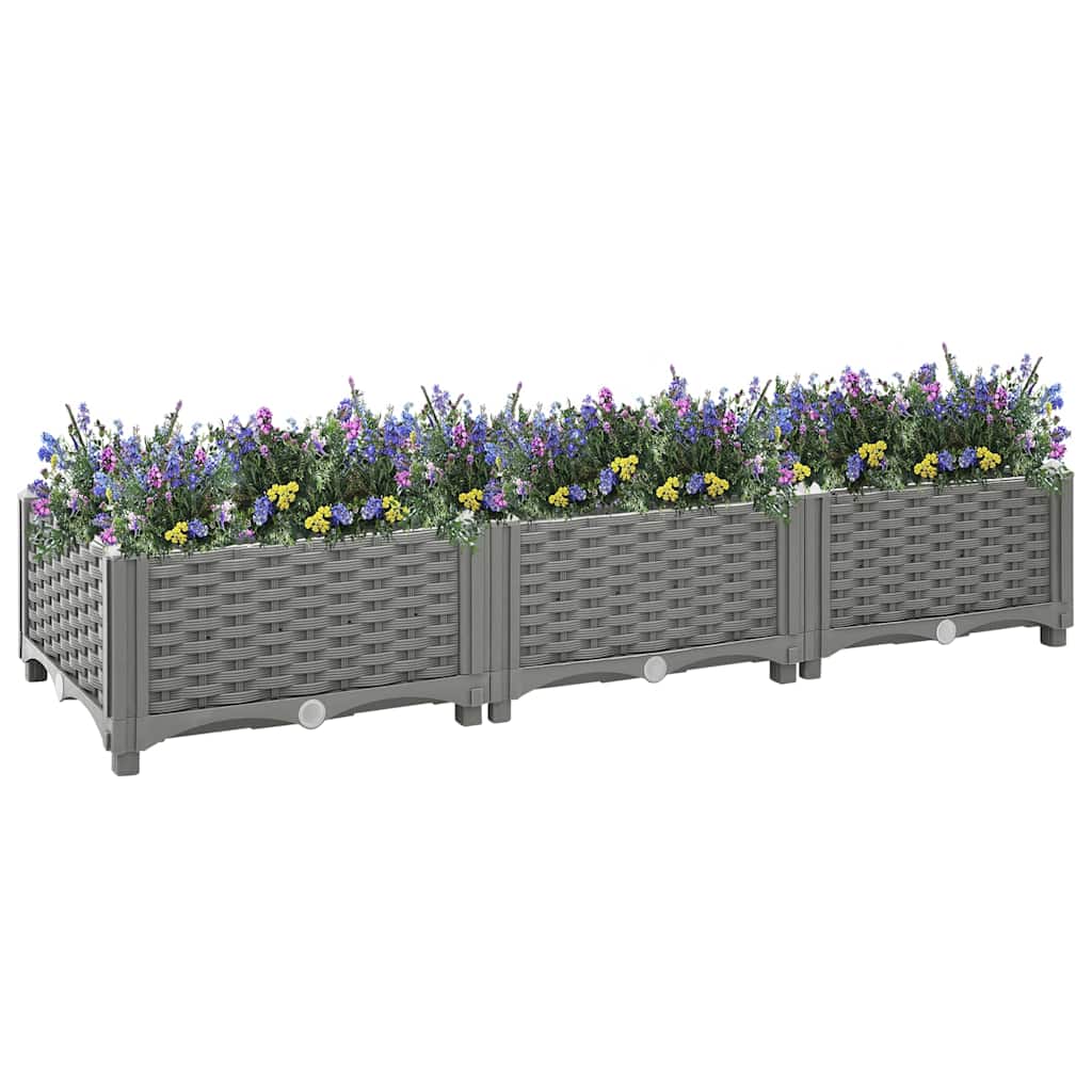 vidaXL Raised Bed 120x40x23 cm Polypropylene 6