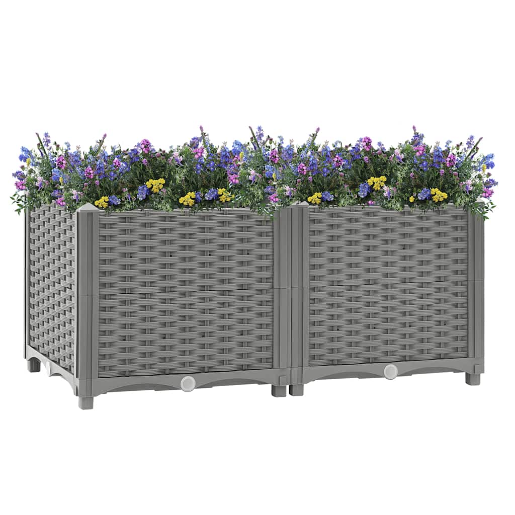 vidaXL Raised Bed 80x40x38 cm Polypropylene 6