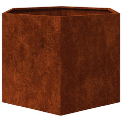 Planter Rusty 60x60x45 cm Corten Steel Width 69 cm Weathering steel/brown