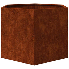 Planter Rusty 60x60x45 cm Corten Steel Width 69 cm Weathering steel/brown